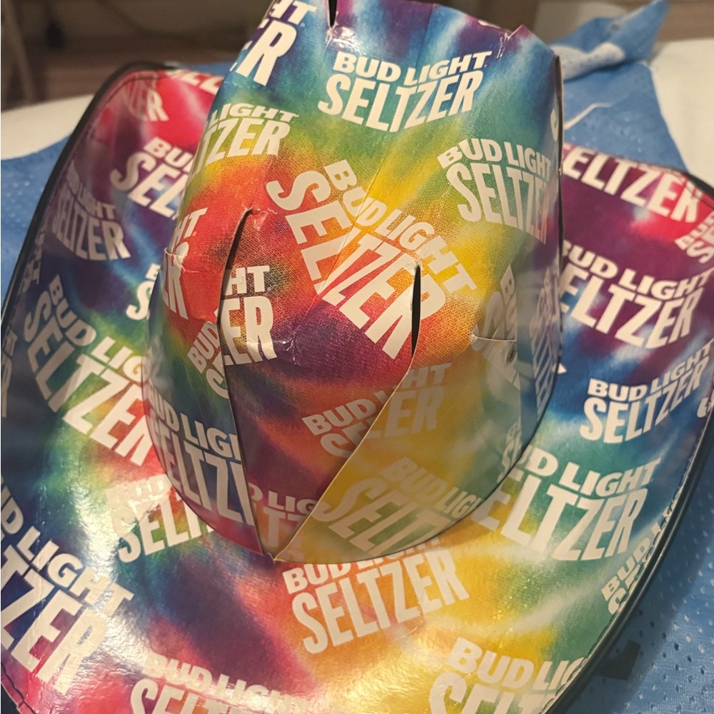 Bud Light Seltzer Rainbow Party Hat
